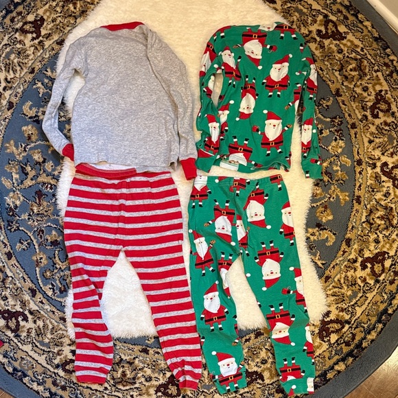 Just one you by Carter's Santa Claus Pajama Set - Gray and Red 3t - Picture 3 of 4
